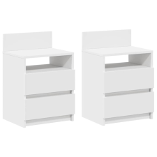 vidaXL 2 db fehér éjjeliszekrény 2 fiókkal 40x33x60 cm (858561) bútor