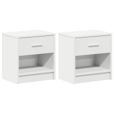 vidaXL 2 db fehér éjjeliszekrény fiókkal 39x28x41 cm (858750) bútor