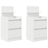 vidaXL 2 db fehér éjjeliszekrények 2 fiókkal 38x34x80 cm (861356)