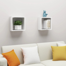 vidaXL 2 db fehér fali kockapolc 30 x 15 x 30 cm bútor