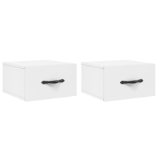vidaXL 2 db fehér falra szerelhető éjjeliszekrény 35x35x20 cm (829805) bútor