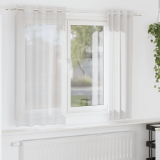vidaXL 2 db fehér fátyolfüggönyök rojtokkal lakástextília