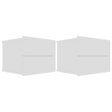 vidaXL 2 db fehér forgácslap éjjeliszekrény 40 x 30 x 30 cm (801054) bútor
