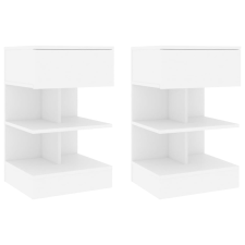 vidaXL 2 db fehér forgácslap éjjeliszekrény 40 x 35 x 65 cm bútor