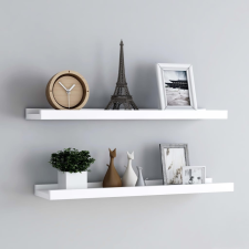 vidaXL 2 db fehér MDF szegélypolc képkeretekhez 80 x 9 x 3 cm bútor