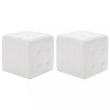 vidaXL 2 db fehér műbőr puff 30x30x30 cm bútor