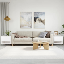 vidaXL 2 db fehér szerelt fa dohányzóasztal 50 x 46 x 50 cm bútor