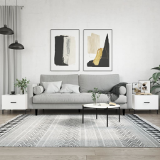 vidaXL 2 db fehér szerelt fa dohányzóasztal 50 x 50 x 40 cm bútor