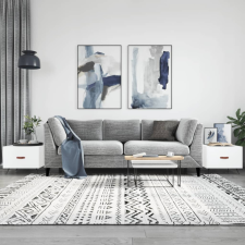vidaXL 2 db fehér szerelt fa dohányzóasztal 50 x 50 x 40 cm bútor