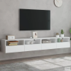 vidaXL 2 db fehér szerelt fa fali TV-szekrény 100 x 30 x 30 cm