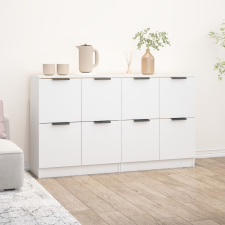 vidaXL 2 db fehér szerelt fa tálalószekrény 60 x 30 x 70 cm bútor