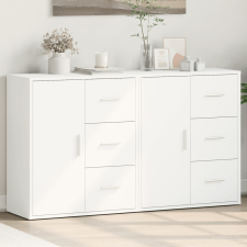 vidaXL 2 db fehér szerelt fa tálalószekrény 60 x 31 x 70 cm bútor