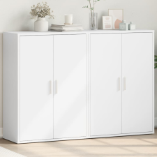 vidaXL 2 db fehér szerelt fa tálalószekrény 60 x 31 x 84 cm bútor