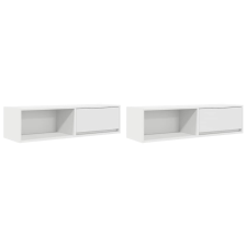 vidaXL 2 db fehér szerelt fa TV-szekrény 100x31x25,5 cm (861473) bútor