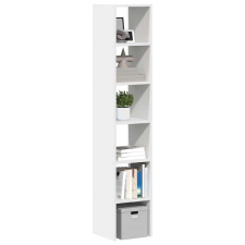 vidaXL 2 db fehér színű szerelt fa könyvespolcok halmozható 30x30x80cm bútor