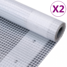vidaXL 2 db fehér takaróponyva 260 g/m² 3 x 20 m autóponyva