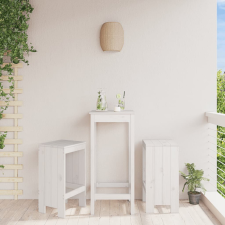 vidaXL 2 db fehér tömör fenyőfa bárszék 40x36x75 cm kerti bútor