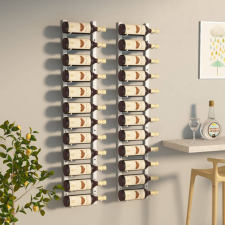 vidaXL 2 db fehér vas falra szerelhető bortartó állvány 12 palacknak bútor