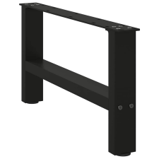 vidaXL 2 db fekete acél dohányzóasztal lábak 30×60 cm bútor