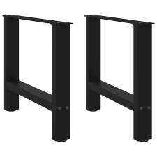 vidaXL 2 db fekete acél dohányzóasztal lábak 60x(42-43) cm bútor