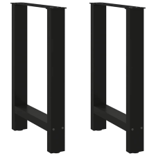 vidaXL 2 db fekete acél dohányzóasztal lábak 60x(72-73) cm bútor