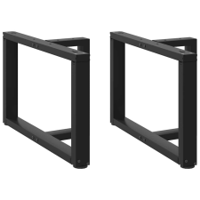 vidaXL 2 db fekete acél dohányzóasztal lábak T-alakú 70x25x(42-43) cm bútor