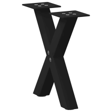 vidaXL 2 db fekete Acél dohányzóasztal lábak X-alakú 40x(30-31) cm bútor