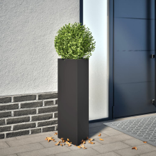vidaXL 2 db fekete acél háromszög alakú kerti növénytartó 30x26x75 cm kerti tárolás