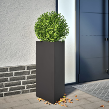 vidaXL 2 db fekete acél háromszög alakú kerti ültetőláda 40x34,5x70 cm kerti tárolás