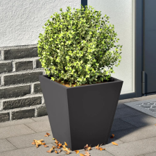 vidaXL 2 db fekete acél kerti növénytartó 30 x 30 x 30 cm kerti tárolás