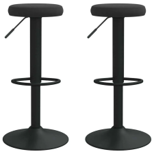 vidaXL 2 db fekete bársony bárszék bútor