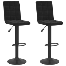 vidaXL 2 db fekete bársony bárszék (335760) bútor