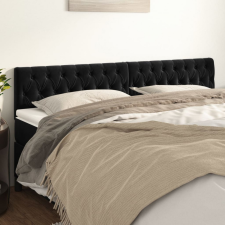 vidaXL 2 db fekete bársony fejtámla 90x7x78/88 cm ágy és ágykellék