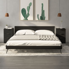 vidaXL 2 db fekete éjjeliszekrény 40 x 36 x 65 cm bútor