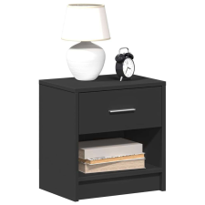 vidaXL 2 db fekete éjjeliszekrény fiókkal 39x28x41 cm bútor