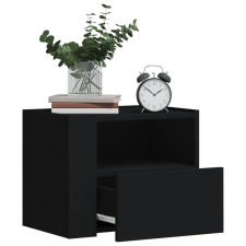 vidaXL 2 db fekete falra szerelhető éjjeliszekrény 45 x 30 x 35 cm bútor