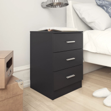 vidaXL 2 db fekete forgácslap éjjeliszekrény 38 x 35 x 56 cm bútor