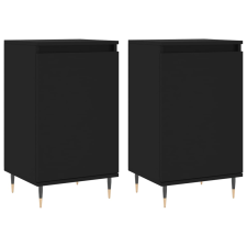 vidaXL 2 db fekete műfa tálalószekrény 40 x 35 x 70 cm (831039) bútor