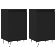 vidaXL 2 db fekete műfa tálalószekrény 40 x 35 x 70 cm (831055) bútor