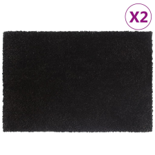vidaXL 2 db fekete rojtos kókuszrost lábtörlő 40 x 60 cm lakástextília