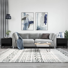 vidaXL 2 db fekete szerelt fa dohányzóasztal 50 x 46 x 50 cm bútor