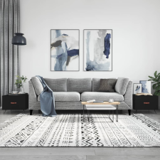 vidaXL 2 db fekete szerelt fa dohányzóasztal 50 x 50 x 40 cm bútor