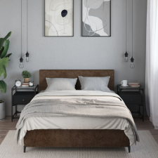 vidaXL 2 db fekete szerelt fa éjjeliszekrény 40 x 40 x 55 cm bútor