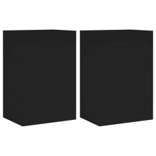 vidaXL 2 db fekete szerelt fa fali TV-szekrény 40,5 x 30 x 60 cm (836913) bútor