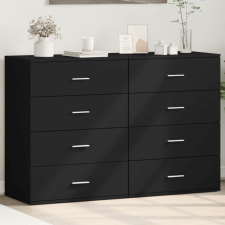 vidaXL 2 db fekete szerelt fa tálalószekrény 60 x 39 x 80 cm bútor