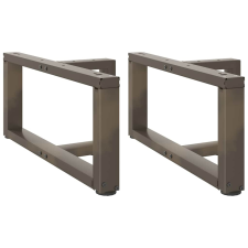 vidaXL 2 db fekete, T-alakú acél dohányzóasztal láb 60x25x(30-31) cm bútor