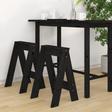 vidaXL 2 db fekete tömör fenyőfa ülőke 40x40x60 cm bútor