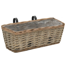 vidaXL 2 db fonott virágtartó PE béléssel 40 cm (246828) kerti tárolás