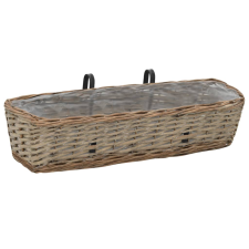 vidaXL 2 db fonott virágtartó PE béléssel 60 cm (246829) kerti tárolás