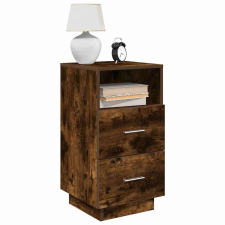 vidaXL 2 db füstös tölgy színű éjjeliszekrény 2 fiókkal 36x36x68 cm bútor